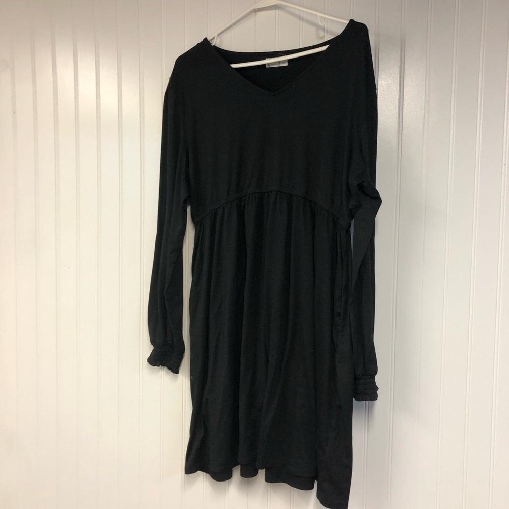Maurices Classic Black V-Neck Long Sleeve Dress XXL Stretch Soft